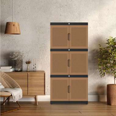 LEMARI PAKAIAN LEMARI PLASTIK NANDOS NAIBA MINI KABINET 3 4 5 SUSUN 3 SUSUN