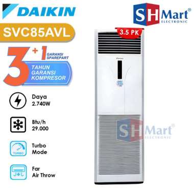 AC FLOOR STANDING DAIKIN 3,5 PK SVC85AV 1 PHASE NON INVERTER GARANSI RESMI WIRELESS