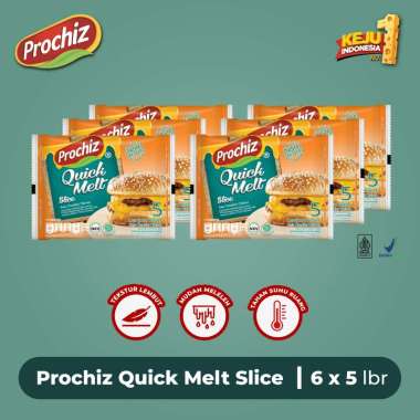Keju PROCHIZ Quick Melt Slice 5's Paket 6 pcs