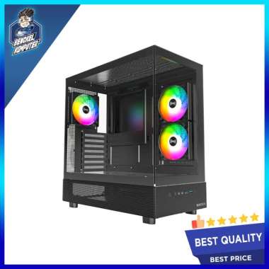 CASING PC MONTECH XR BLACK/WHITE WHITE