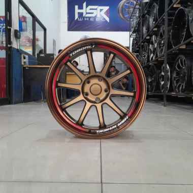 Velg HSR Wheel Toboali R18 untuk Zenix, Innova, XForce, Alphard, Civic - Pelek Ring 18 Bronze