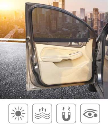 Premium Magnet Car Curtain Korden Mobil Anti Panas UV Shade Universal Rear