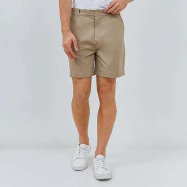 Paulmay Celana Chino Pria Pendek Reguler Fit - Cream 36 Brown