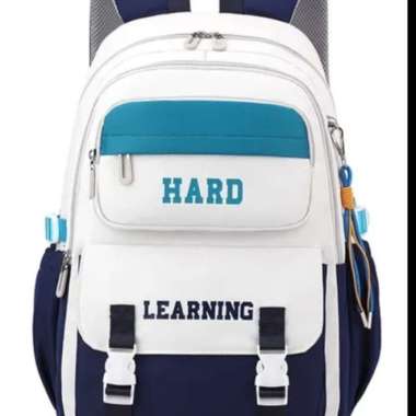 tas sekolah anak perempuan sd smp murah polos simple - Hitam Biru
