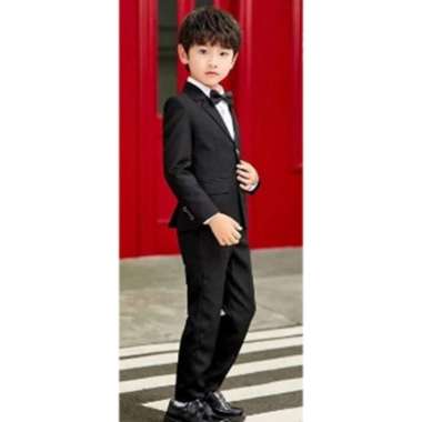 set bruno blazer plus celana jas anak laki laki 3-14th bahan katun drill ada kantong ada karet pingg