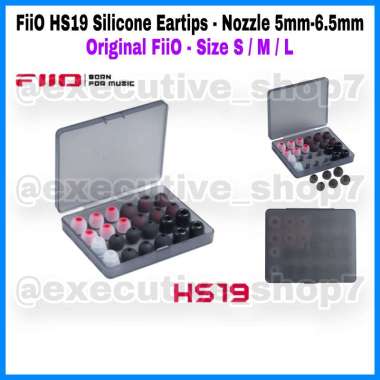 FiiO HS19 Silicone Eartips - Nozzle 5mm-6.5mm - Original FiiO - Size S / M / L