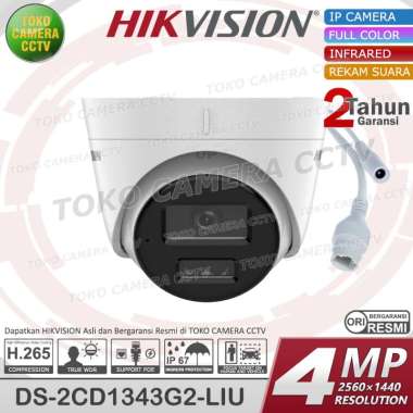 IP CAMERA 4MP HIKVISION IP KAMERA POE COLORVU AUDIO