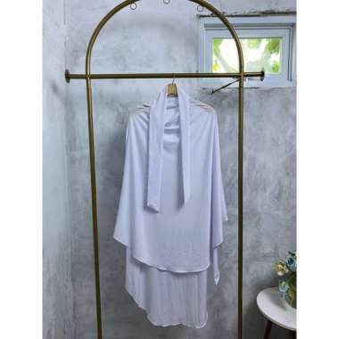 Ziyah.id French Khimar Instan Jumbo Bahan Jersey Premium FK Sport Muslimah Putih