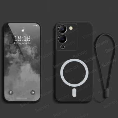 Premium Silicone Case Infinix Note 12 G96 Magsafe Softcase Black