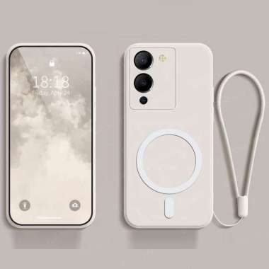 Premium Silicone Case Infinix Note 12 G96 Magsafe Softcase White