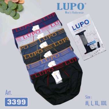 3 PCS Aily x Lupo Celana Dalam Pria Brief 3399 3 PCS INT M
