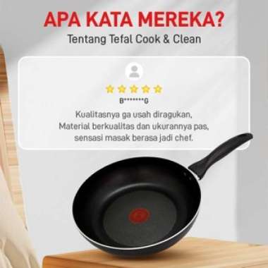 Tefal Cook & Clean Wokpan 28 cm + Lid TLCCWPB2257295-A