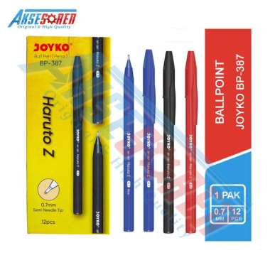 Aksesoren Pulpen Haruto Z Joyko BP-387 [1 Pack/12 Pcs] / Bolpoin Ballpoint Pena 1 Pack / Bulpen Bulp