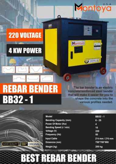 Bar Bending BB32-1 Phase Japan Technology / Mesin Bending Penekuk Besi Beton Ulir