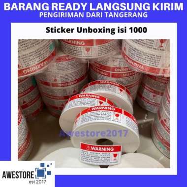Sticker Video Unboxing Paket Stiker Label Pengiriman Fragile Isi 1000 1 Roll 1000 Pcs