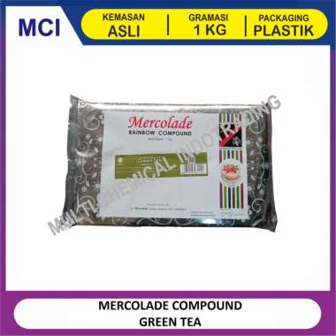 MERCOLADE RAINBOW COMPOUND GREEN TEA / COKELAT COMPOUND GREENTEA - 1 KG