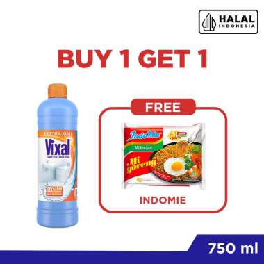 Vixal Pembersih Porselen & Kamar Mandi HCl Anti Kerak Bandel Ekstra Kuat [750 mL] Free Indomie Goren