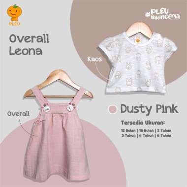 PLEU Overall Leona | Baju Anak Perempuan Usia 1-6 Tahun 6 tahun Dusty Pink