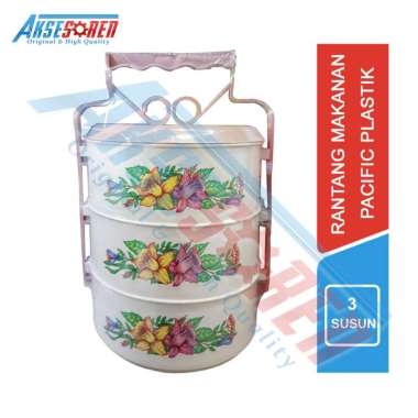 Aksesoren Rantang Plastik Pacific [Diameter 14cm] / Wadah Bekal Makanan Tempat Nasi 2 3 4 Susun 3 Su