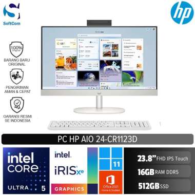 PC HP AIO 24 cr1123d Desktop PC [Ultra 5 125U/16GB/512GB SSD/23.8"FHD/Win 11 Home + OHS 2021]
