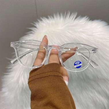 Kacamata Hitam Korea Vintage Retro Fashion Import Wanita Pria Optik Sunglass K47 F1990 KC Transparan