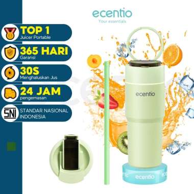 ecentio - Blender Portable 700ml Double Lid Portable Stainless Steel Cold Preservation Juicer