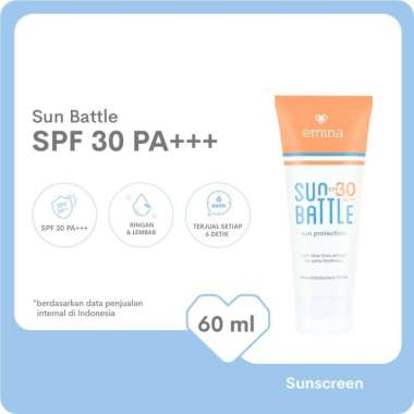 Emina Sun Battle SPF 45 PA+++ 30 ml & Sun Battle SPF30 PA+++ | Sun Protection SPF 30 60ml -Sunscreen