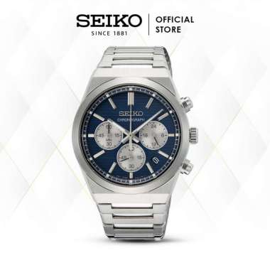 Seiko Chronograph SSB453P1 SSB453 Blue Stainless Quartz Original