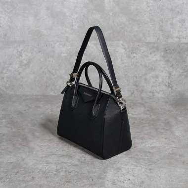 Tas GIVENCHY ANTIGONA GRAINED LEATHER BLACK SHOULDER BAG MEDIUM 100% ORIGINAL 8X24X16CM