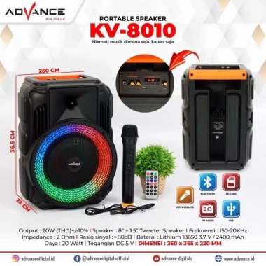 Speaker Advance KV 8010 Meeting 8" inch kv8010 1 Mic Wireless