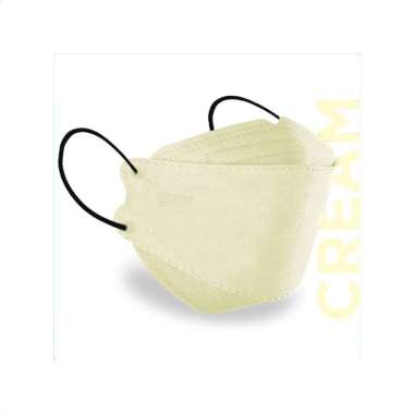 Goto KF94 Disposable Mask 4 Ply Masker Earloop 4Ply Kesehatan KF 94 Cream Yellow