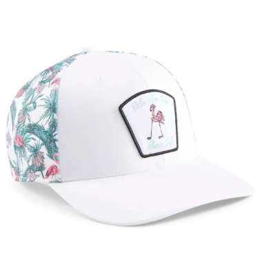 Topi Golf Pria Puma x PTC Flamingo Cap White Glow-SHOCK 02484001
