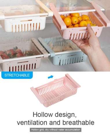ADJUSTABLE PULL-OUT FRIDGE STORAGE