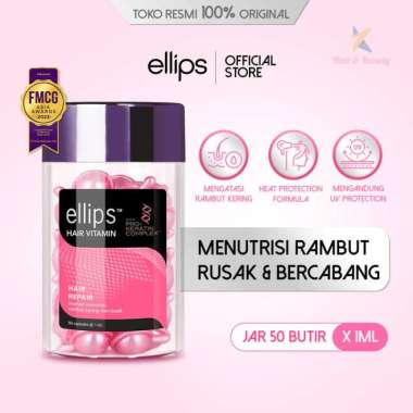 ELLIPS Hair Vitamin Jar (isi 50 Butir) | Vitamin Rambut PRO - Hair Repair