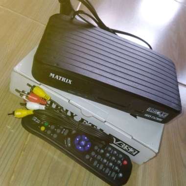 Receiver Parabola Matrix Burger S2 Komplit Antena Parabola Digital Solid - Penerima Sinyal Satelit D