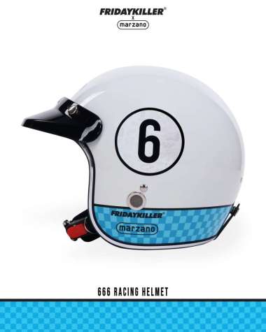 HELM FRIDAY KILLER | 666 RACING WHT BLU M