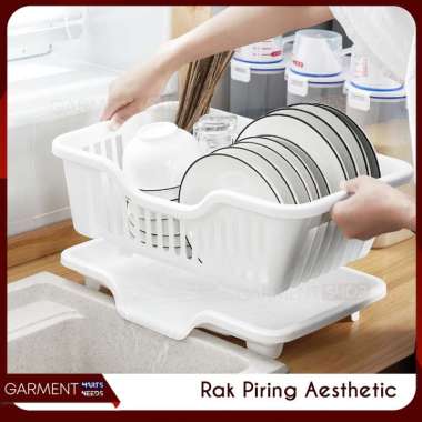 Rak Cuci Piring Minimalis Keranjang Pengering Buah Sayur Wastafel Dapur Plastik Dish Drain Basket Te
