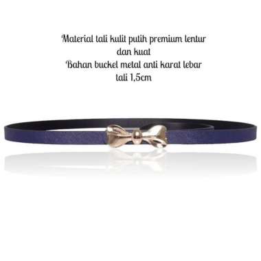 ikat ban pinggang wanita cantol JUMBO sabuk wanita kulit navy panjang 130-135