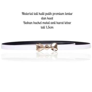 ikat ban pinggang wanita cantol JUMBO sabuk wanita kulit Putih panjang 130-135