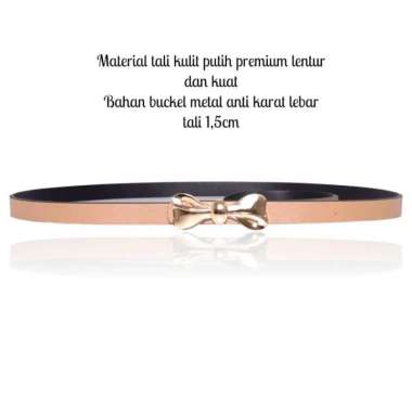 ikat ban pinggang wanita cantol JUMBO sabuk wanita kulit cream panjang 130-135
