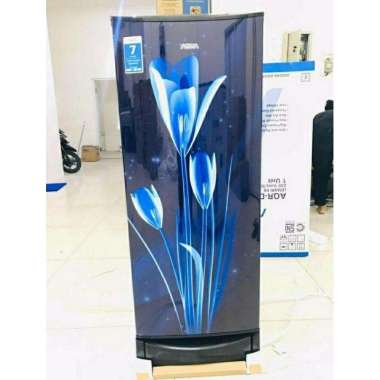 KULKAS AQUA AQR-D190-LK/LB / AQRD190LK / AQR D190 LB , 1 PINTU BUNGA BIRU