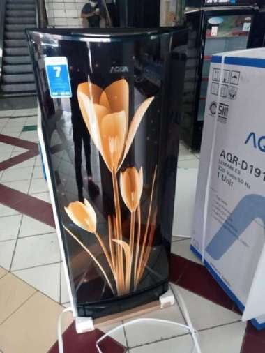 KULKAS AQUA AQR-D190-LK/LB / AQRD190LK / AQR D190 LB , 1 PINTU BUNGA KUNING