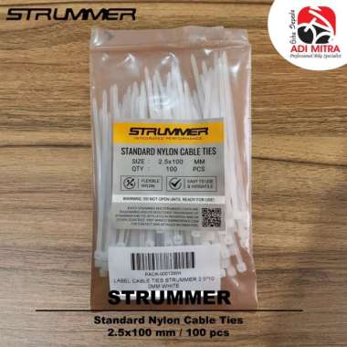 Strummer Standard Nylon Cable Ties 2.5x100 mm (100 Pcs/Pack) - Kabel Ties