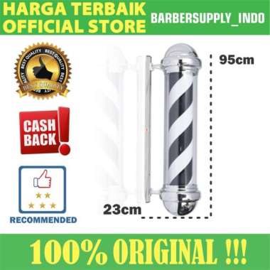 BARBER POLE / BARBERPOLE / LAMPU BARBER SHOP 95 CM
