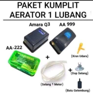 paket kumplit aerator 1 lubang mesin aerator oksygen aquarium