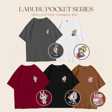 ELLIPSESINC Kaos Lengan Pendek Labubu Monster Pocket Series JUMBO Apple - Bata