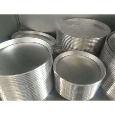 LOYANG PIZZA BESAR / LOYANG KUE NAMPAN BULAT ALUMINIUM PRESS TEBAL Pizza 18CM