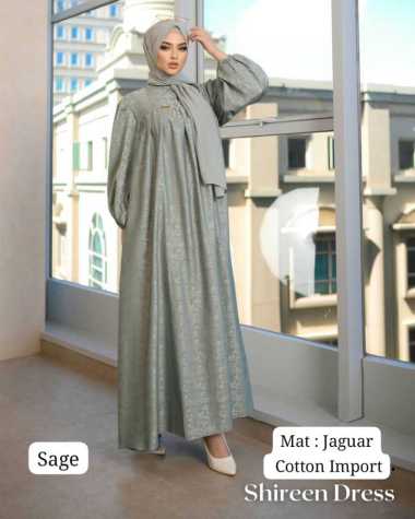 Kiukiu - Shireen Dress Baju Gamis Rempel katun import Busui Dress wanita LILAC
