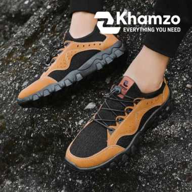 Sepatu Pria Casual Outdoor Adventure Khamzo Original Sepatu 42 Tan