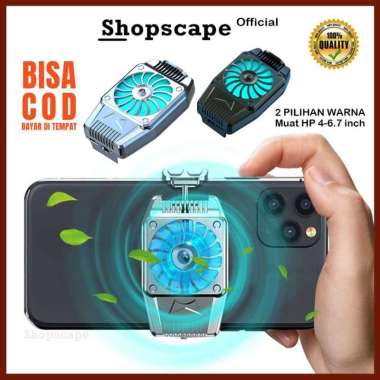 Smartphone Cooling Fan Pad HP Handphone / Kipas Pendingin Radiator Hitam